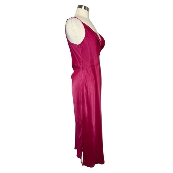 ANTHROPOLOGIE The Elyse Raspberry Slip Dress size XL - Picture 4 of 9